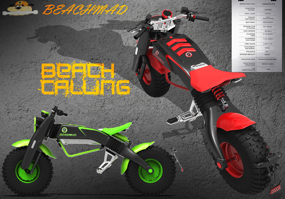 #BeachMad, #AlessandroTartarini, #greenenergy, #electricveicles, #mobilityscooter, #Velocifero, #design, #madeinitaly