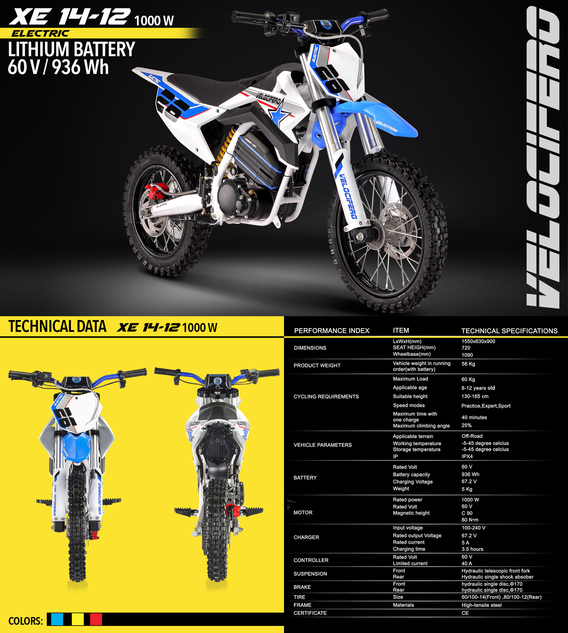 xe 14 12 electric scooter velocifero kids range