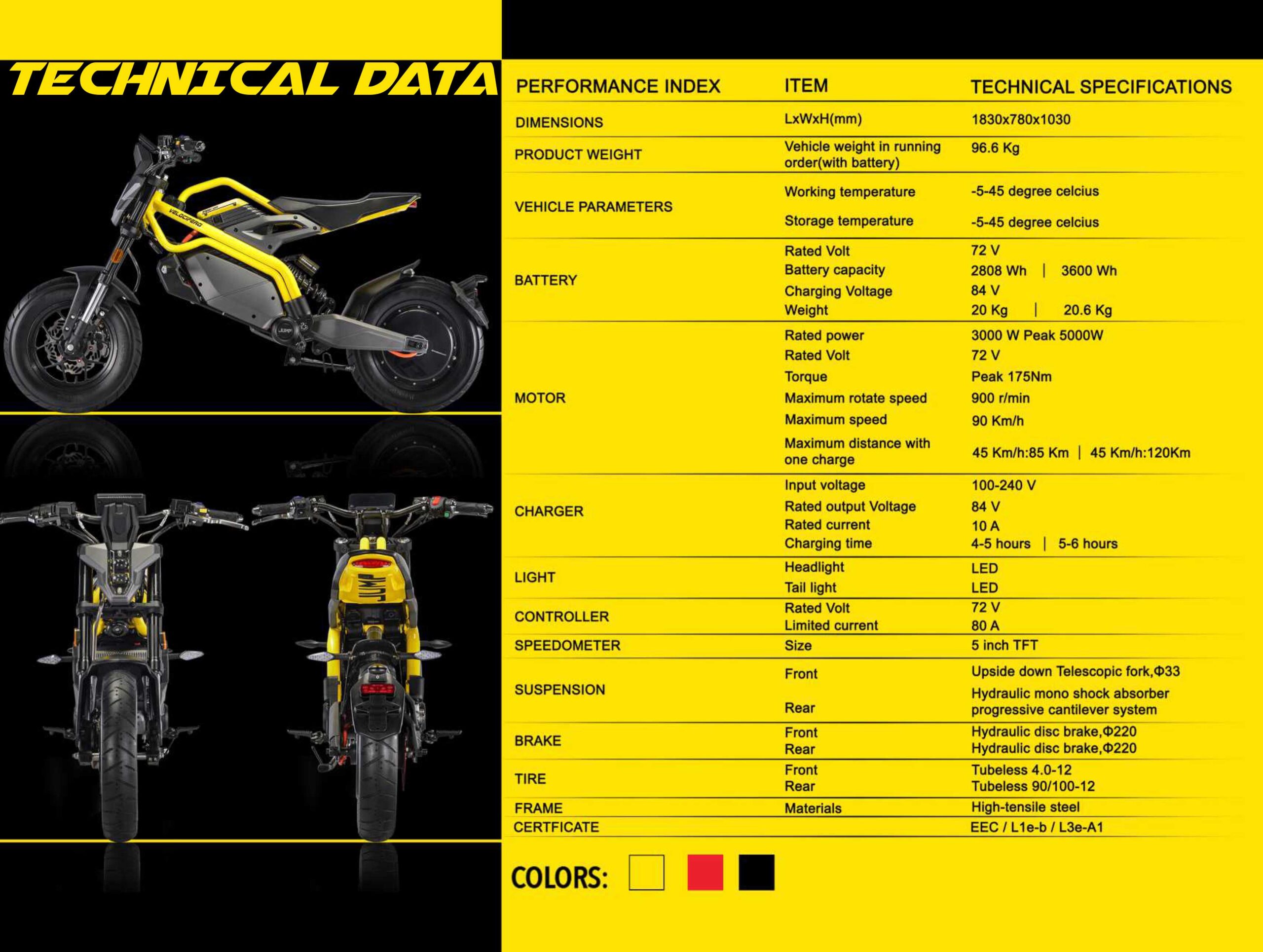 DEPLIANT JUMP Jump Velocifero electric motorcycles