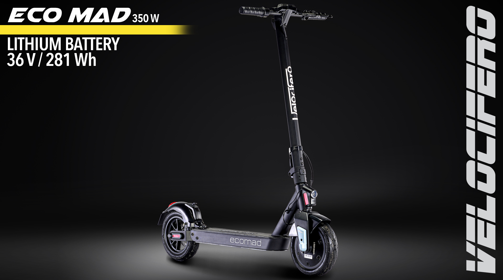Eco Mad 350w electric kick scooter velocifero emobility alessandro tartarini designer