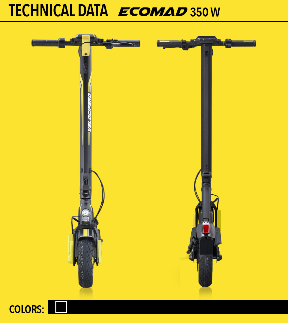 ECOMAD cover 01 Eco Mad 350w electric kick scooter velocifero emobility alessandro tartarini designer