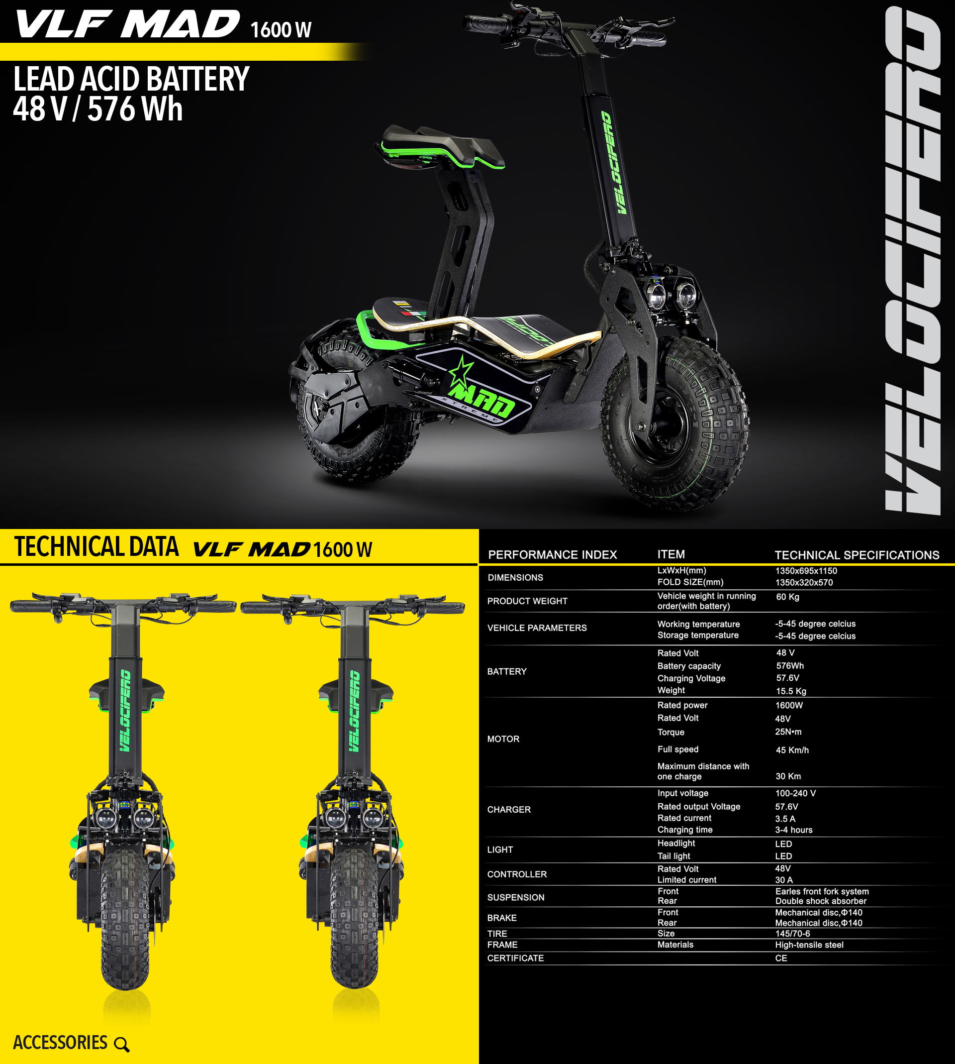 VLF MAD 1600 Velocifero moto elettriche