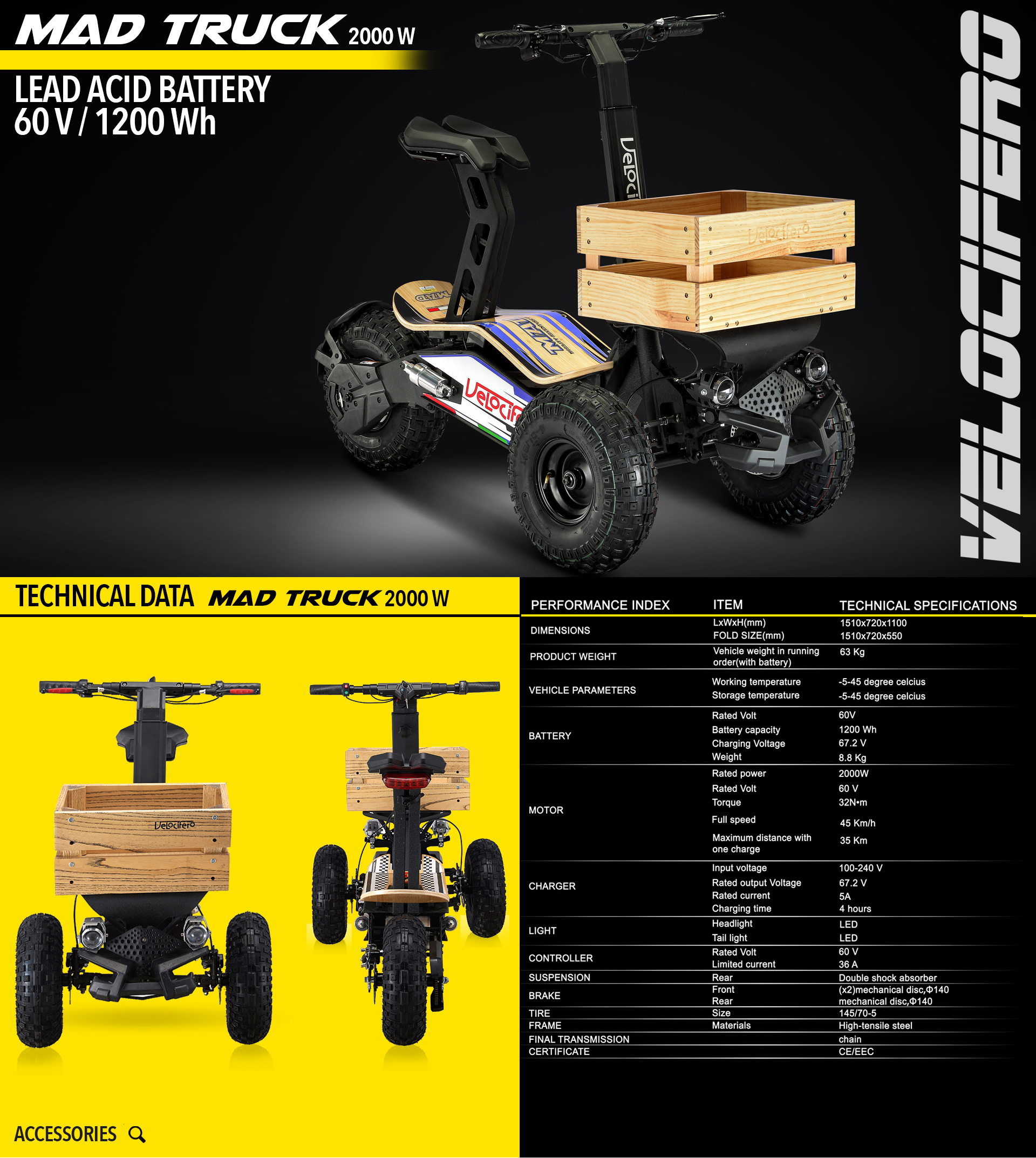 MAD TRUCK Velocifero electric motorcycles