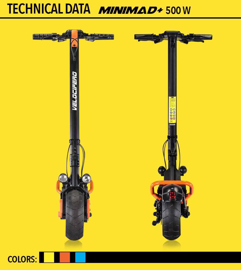 MINIMAD cover mini mad+ 500w electric kick scooter velocifero emobility