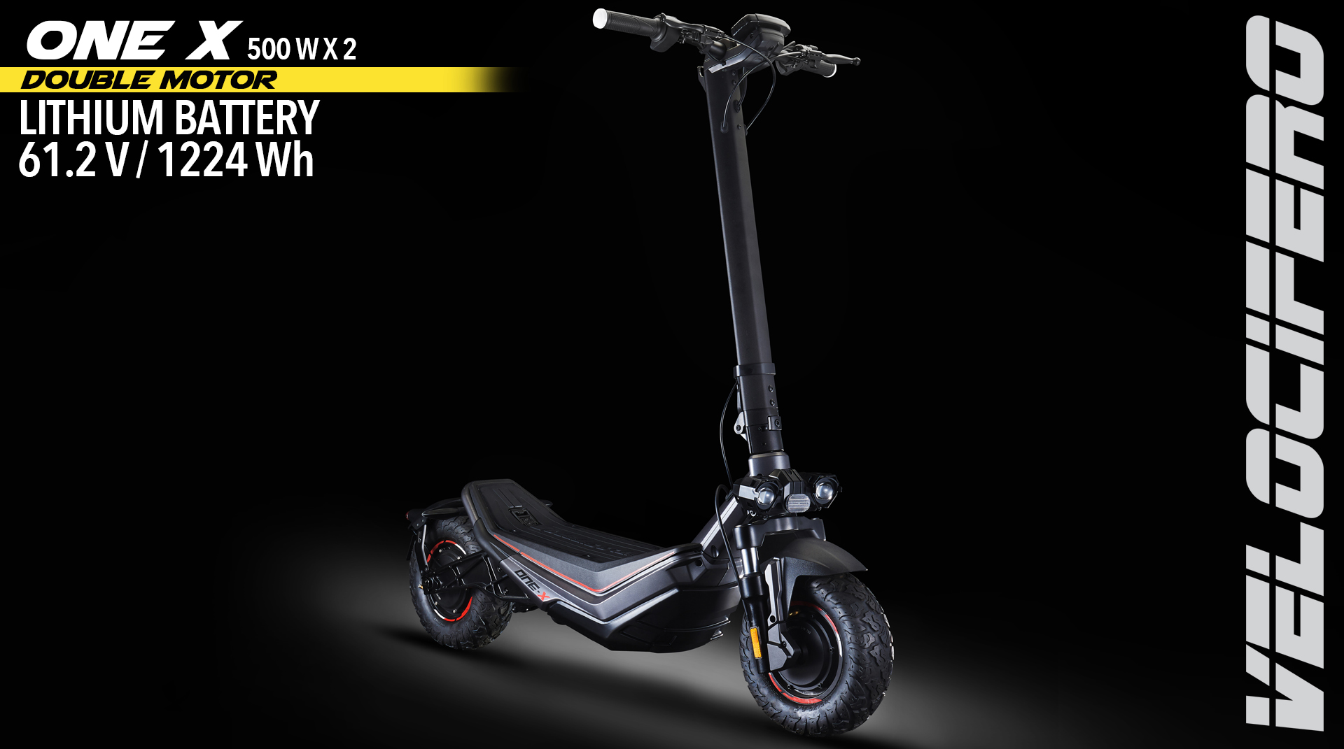 kick scooter one x 500 w x2 velocifero electric mobility