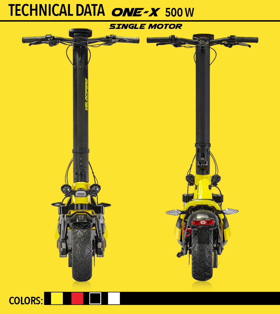 kick scooter one x 250 w x2 velocifero electric mobility