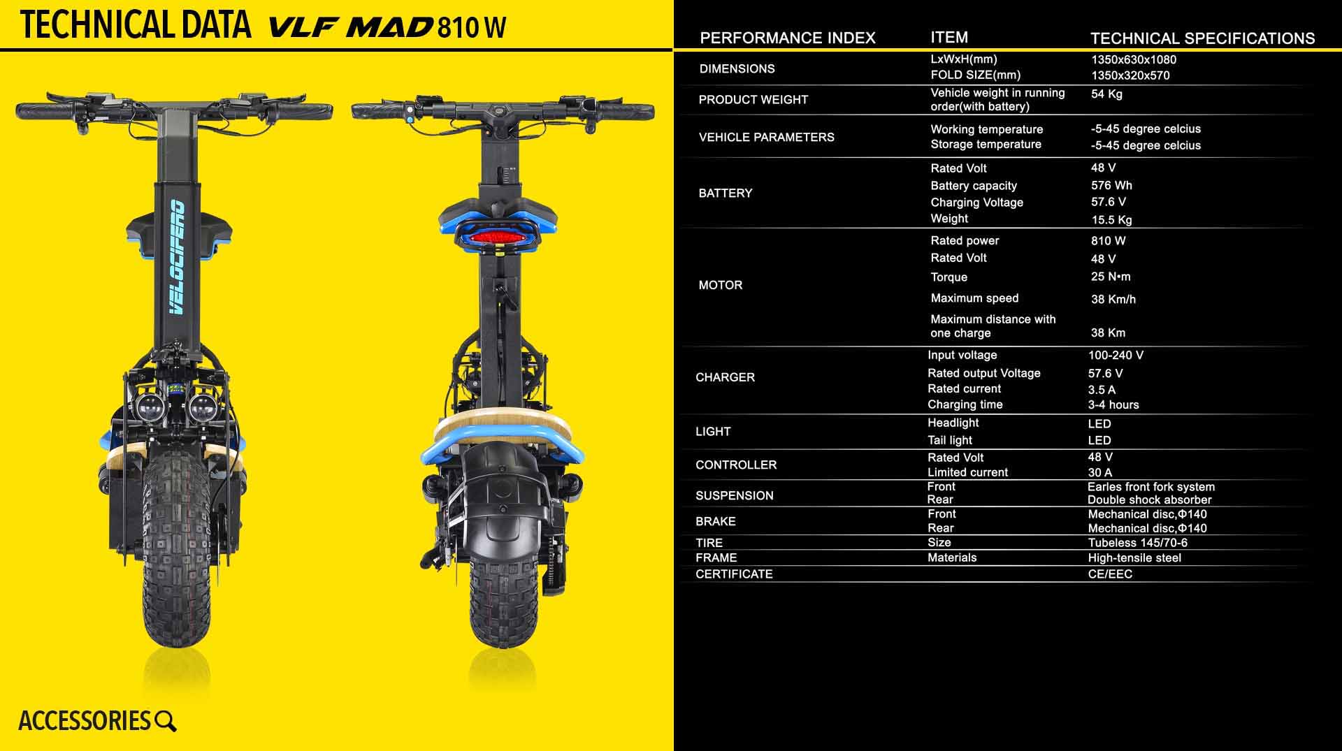 MAD 810 Velocifero electric motorcycles