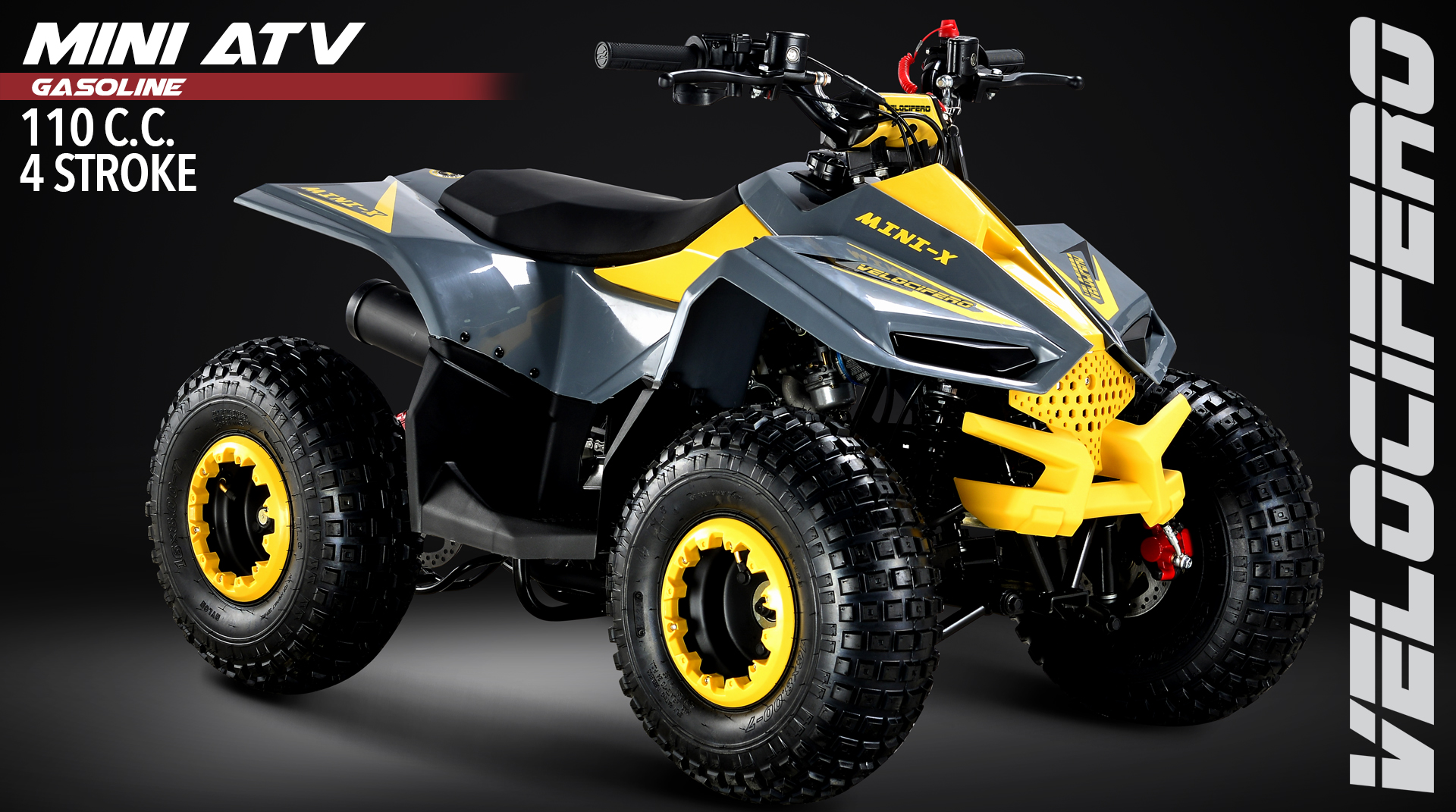 mini atv gasoline scooter kids range velocifero