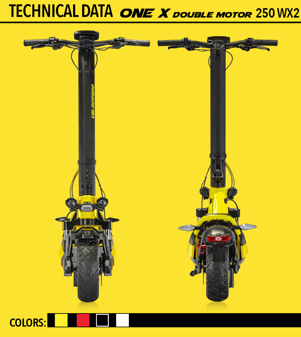 kick scooter one x 250 w x2 velocifero electric mobility