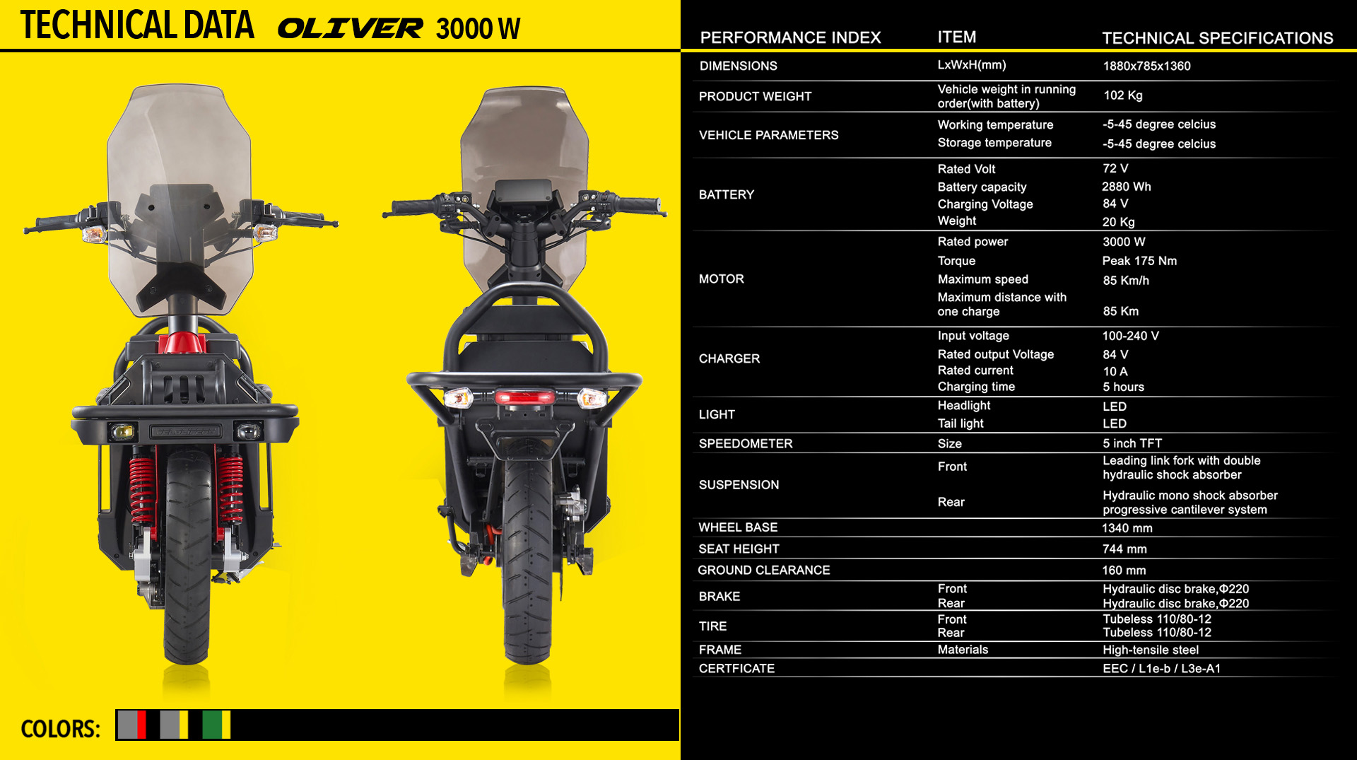 Oliver elettrico scooter delivery cargo tartarini design