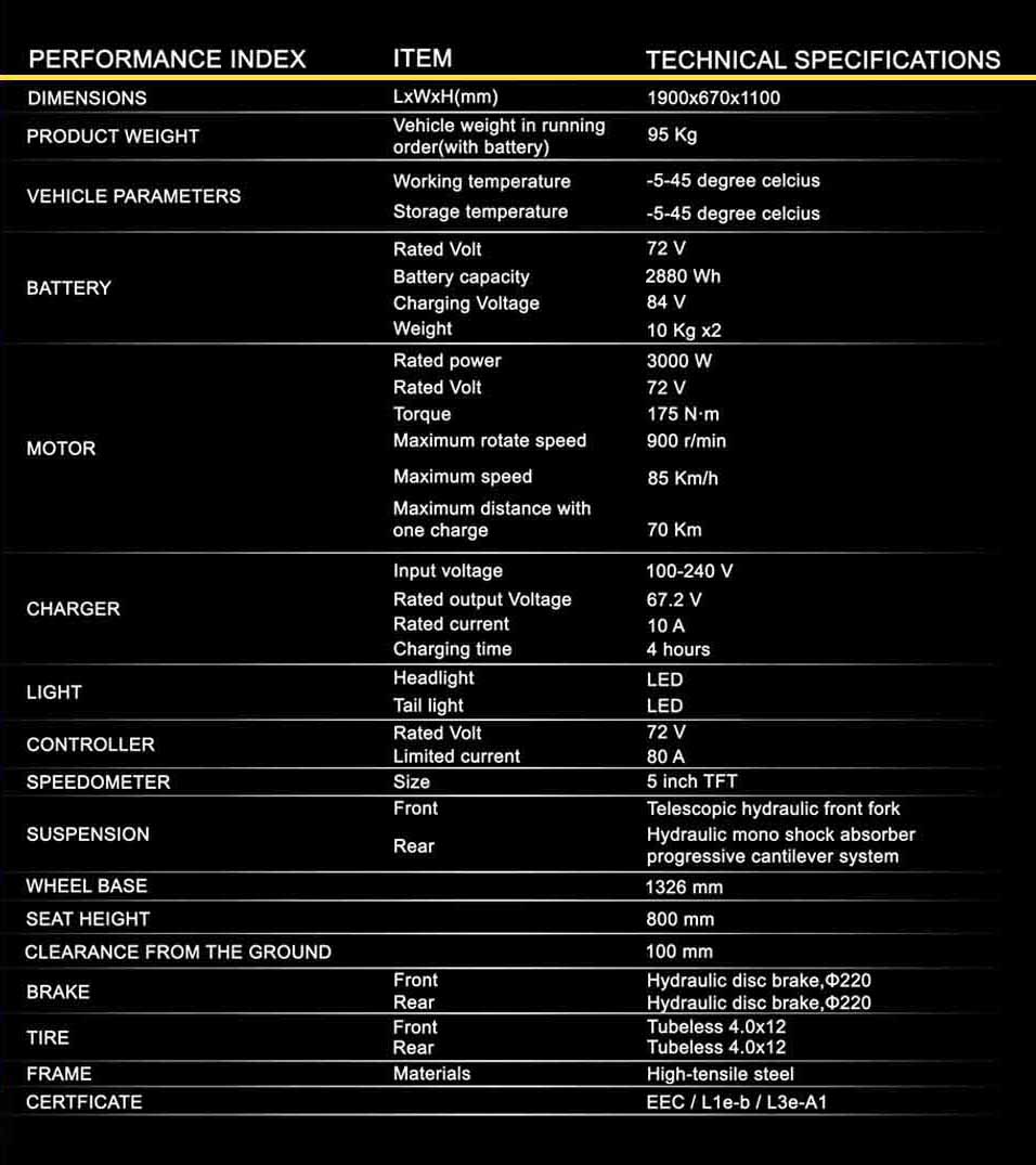 Tennis by Velocifero electric scooter 125 cc technical specifications