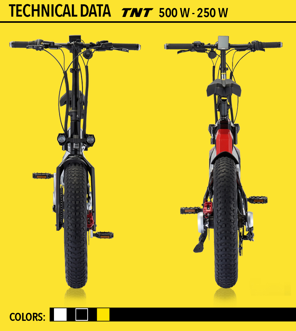 TNT Velocifero electric bike design 500W