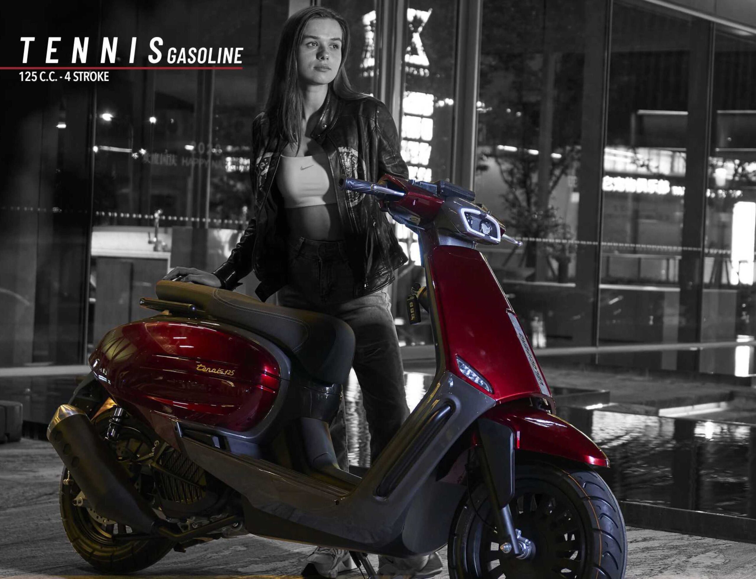 depliant tennis gas tennis scooter 125 velocifero benzina tartarini design