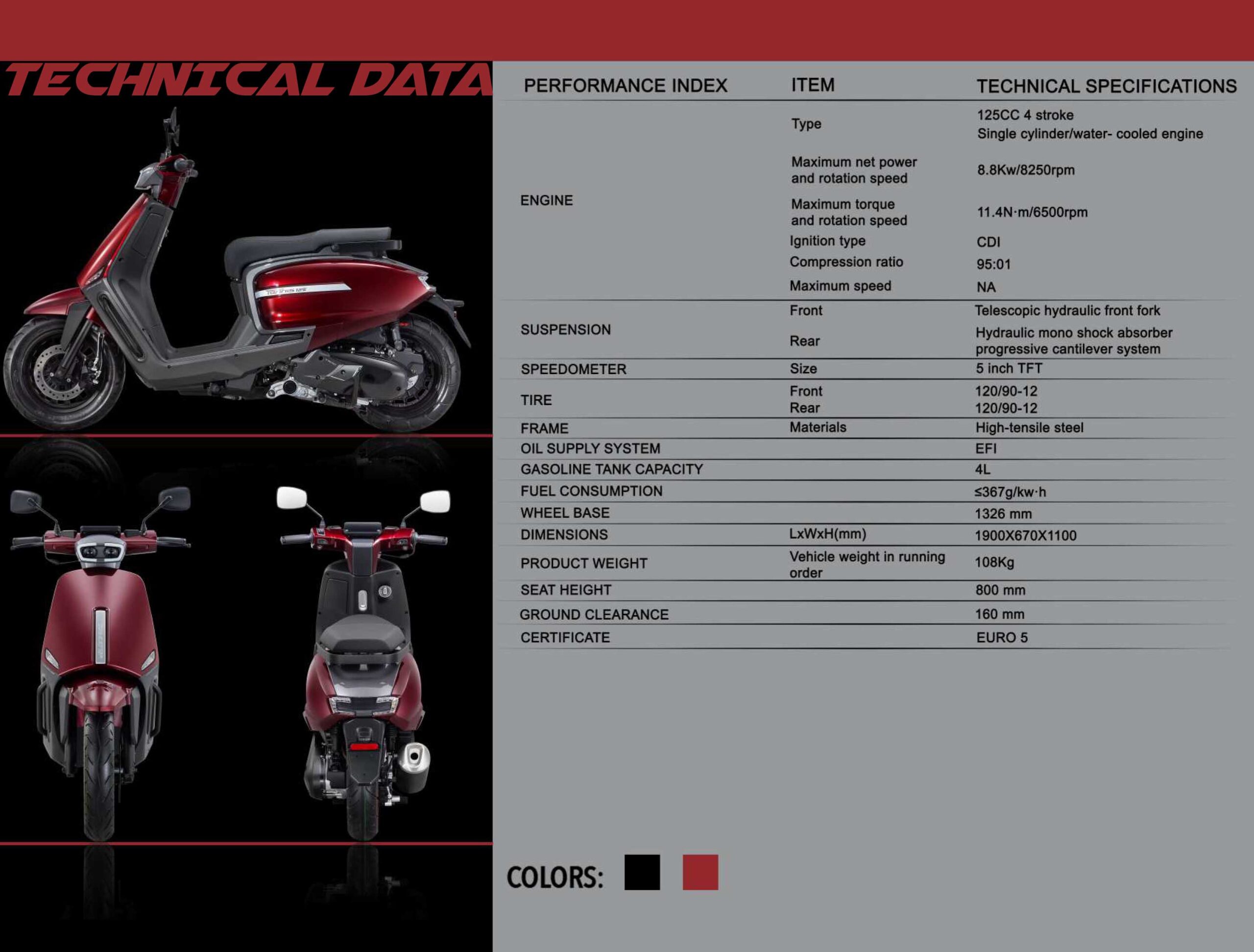 depliant tennis gas tennis scooter 125 velocifero benzina tartarini design