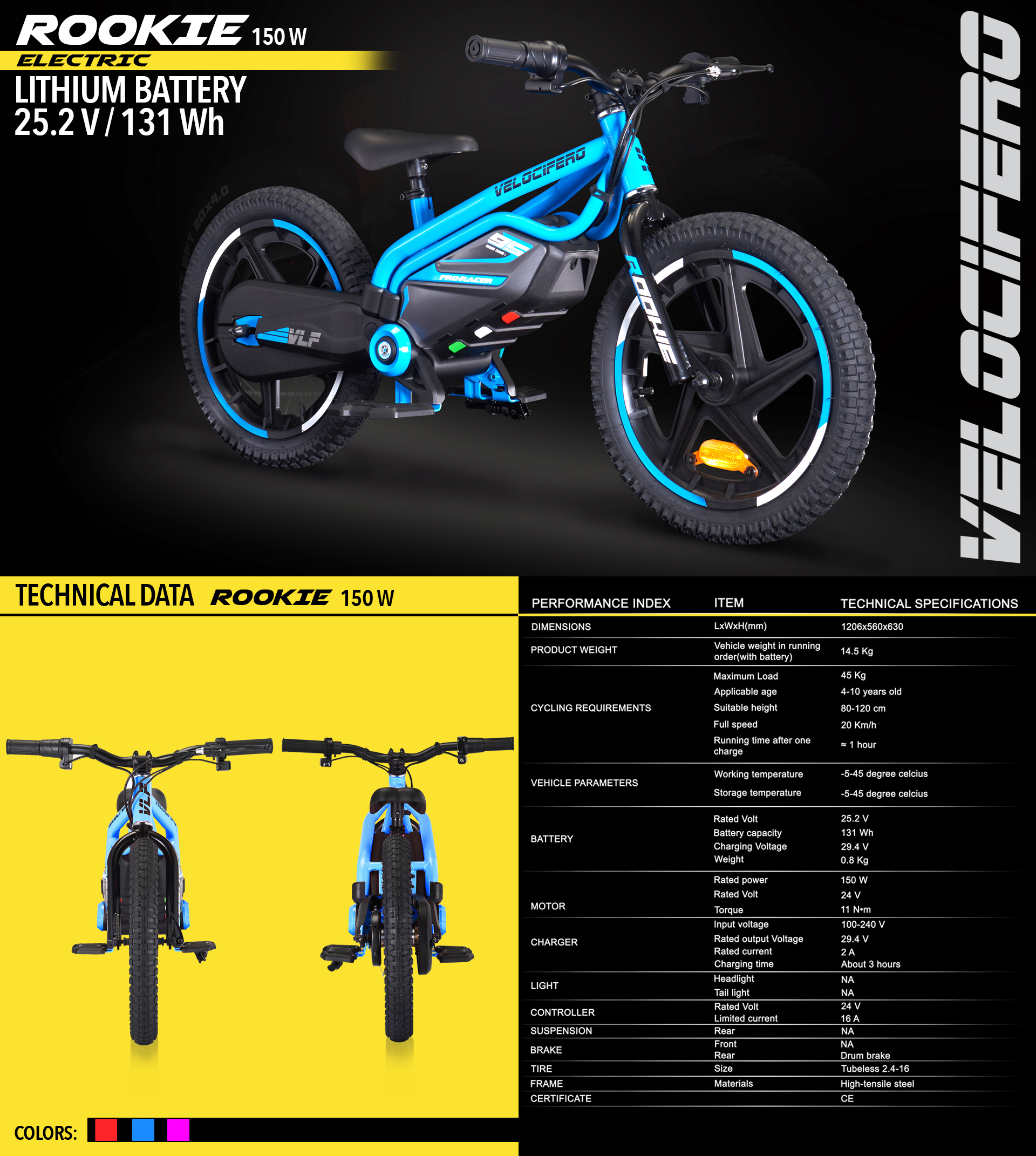 ROOKIE kid scooter velocifero electric fun