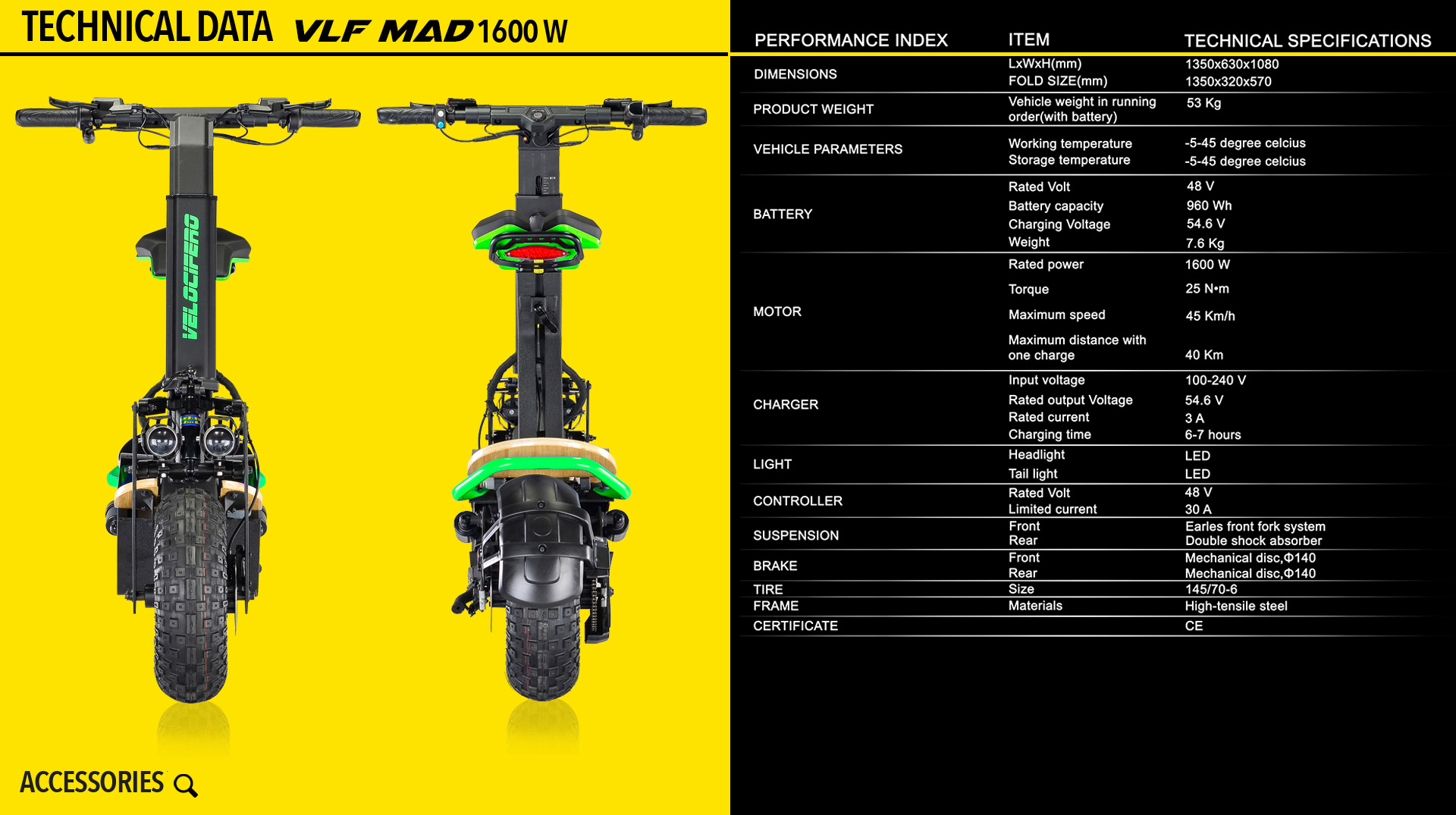 VLF MAD 1600 Velocifero moto elettriche