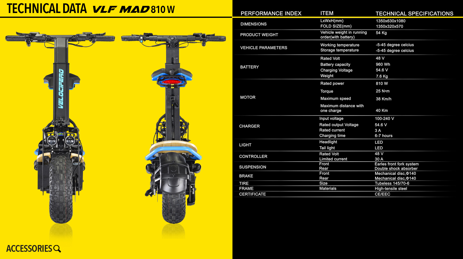 MAD 810 Velocifero electric motorcycles